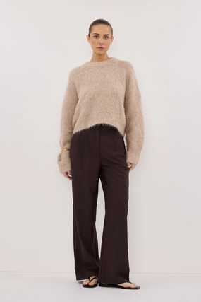 Cozy Layered Wear Knit Apparel SALMA OAT TUCK SLEEVE JUMPER