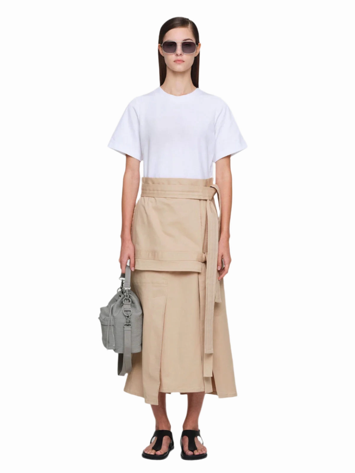 Sand ANIELA Cotton Twill Dress Modern Cut