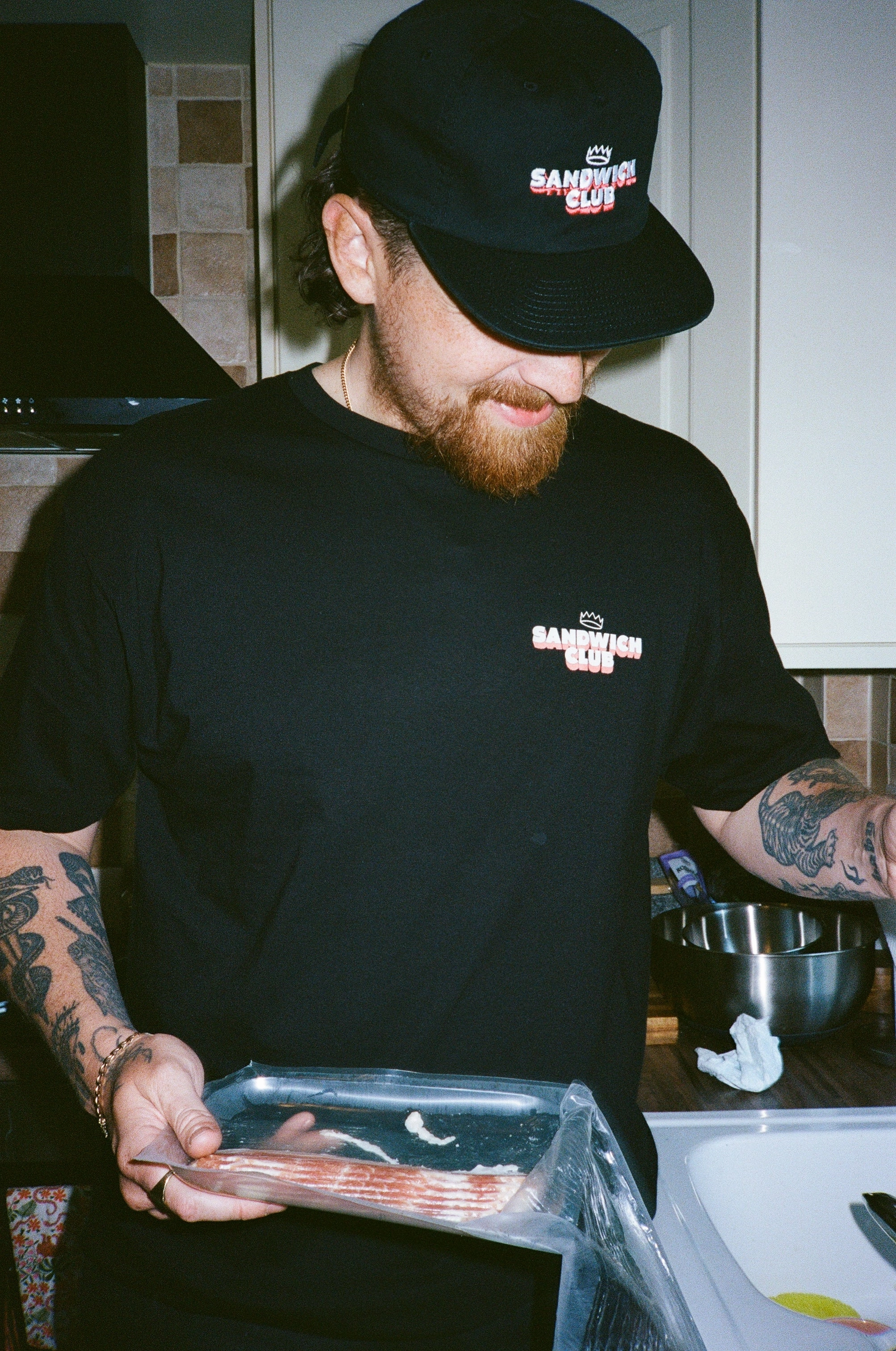 Sandwich Club x Sandwich King 'Club Sandwich' Tee - Black Casual Comfort Fit