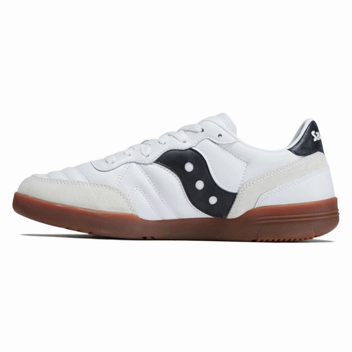 Saucony 586i Leather Shoes - White/Black Everyday