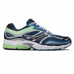 Saucony Progrid Omni 9 Shoes - Blue/Lime Reinforced toe cap