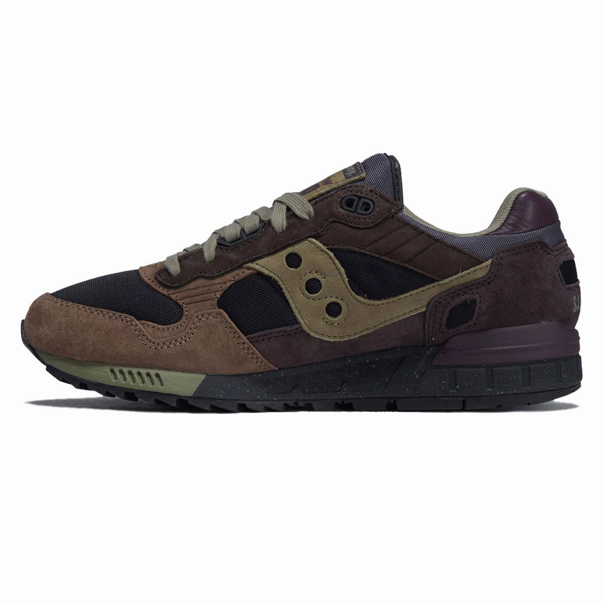 Saucony Shadow 5000 Shoes - Dark Grey/Plum stretchy design