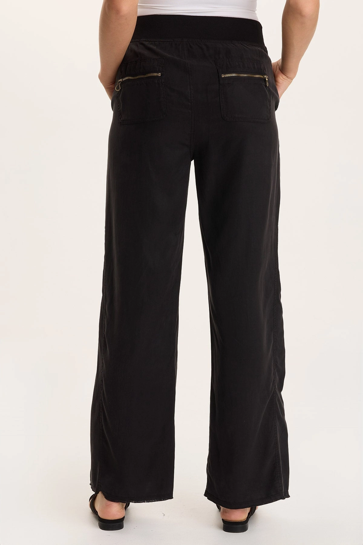 Schyler Soft Twill Wide-Leg Trouser Sporty Comfort Fit Stretch Panels