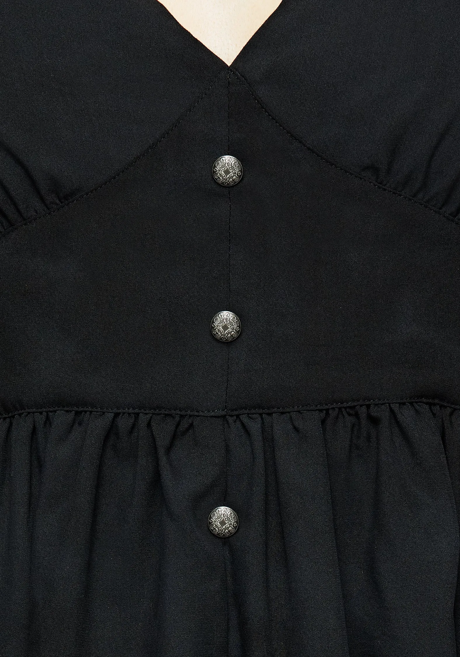 Gladys Button Front Midi Dress FlatlockSeam