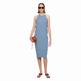 flattering appearance Seafoam Crepe Draped Back Dress