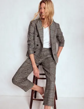 Bloomsbury Wool Trousers-Blue and Grey Prince of Wales Outdoor Lifestyle Practical Look