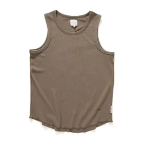 (YT1116) Waffle Tank Top Clear Dull