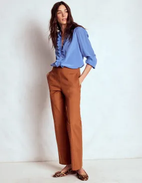Soft and Light Smart 7/8 Trousers-Russet