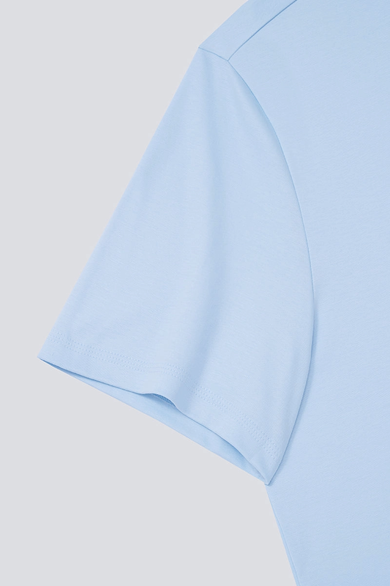 Comfy and Soft Softex Crew Neck T-Shirt | Light Blue BLFL01