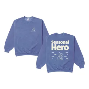 Seasonal Hero 'Building Houses' Vintage Washed Sweater - Navy Chilly Day Knit light layering