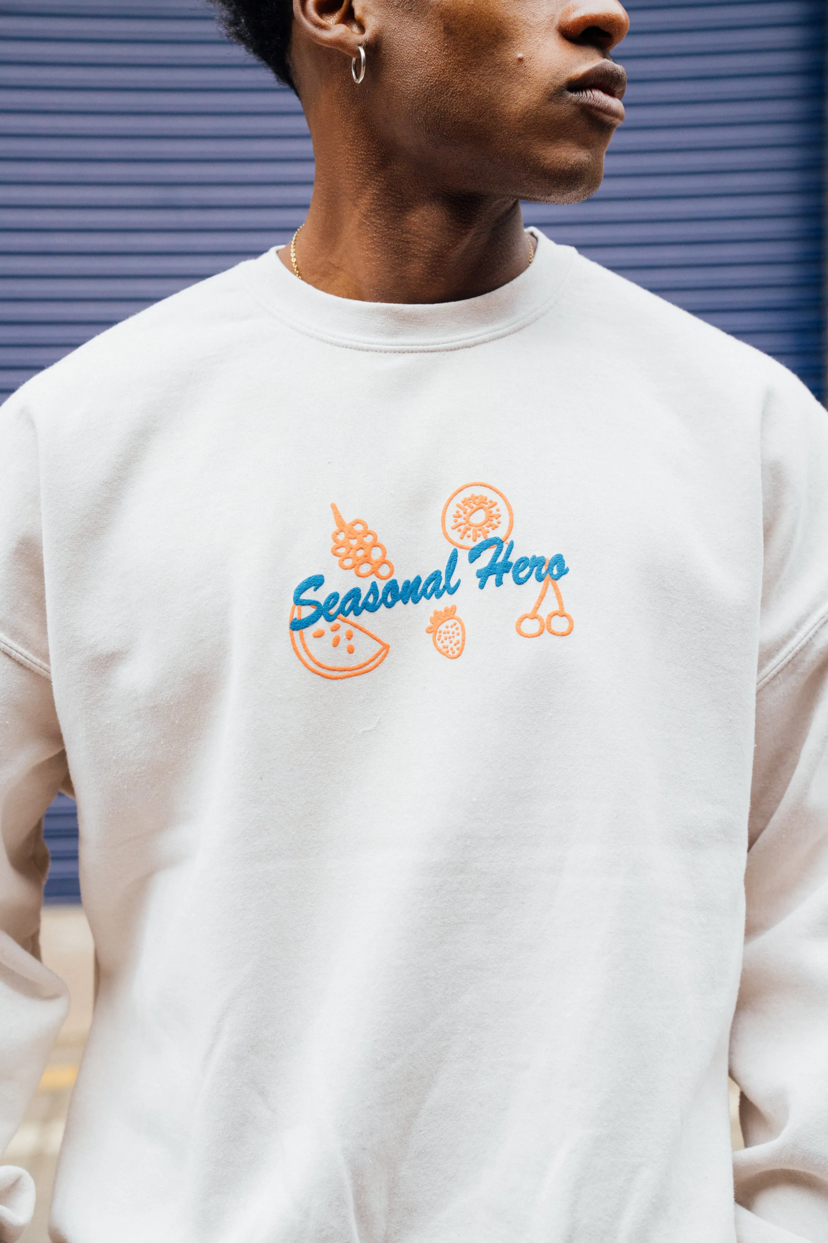 Essential Layer Basic Layering Seasonal Hero 'Fruits Of Your Labour' Vintage Washed Sweater - Cream