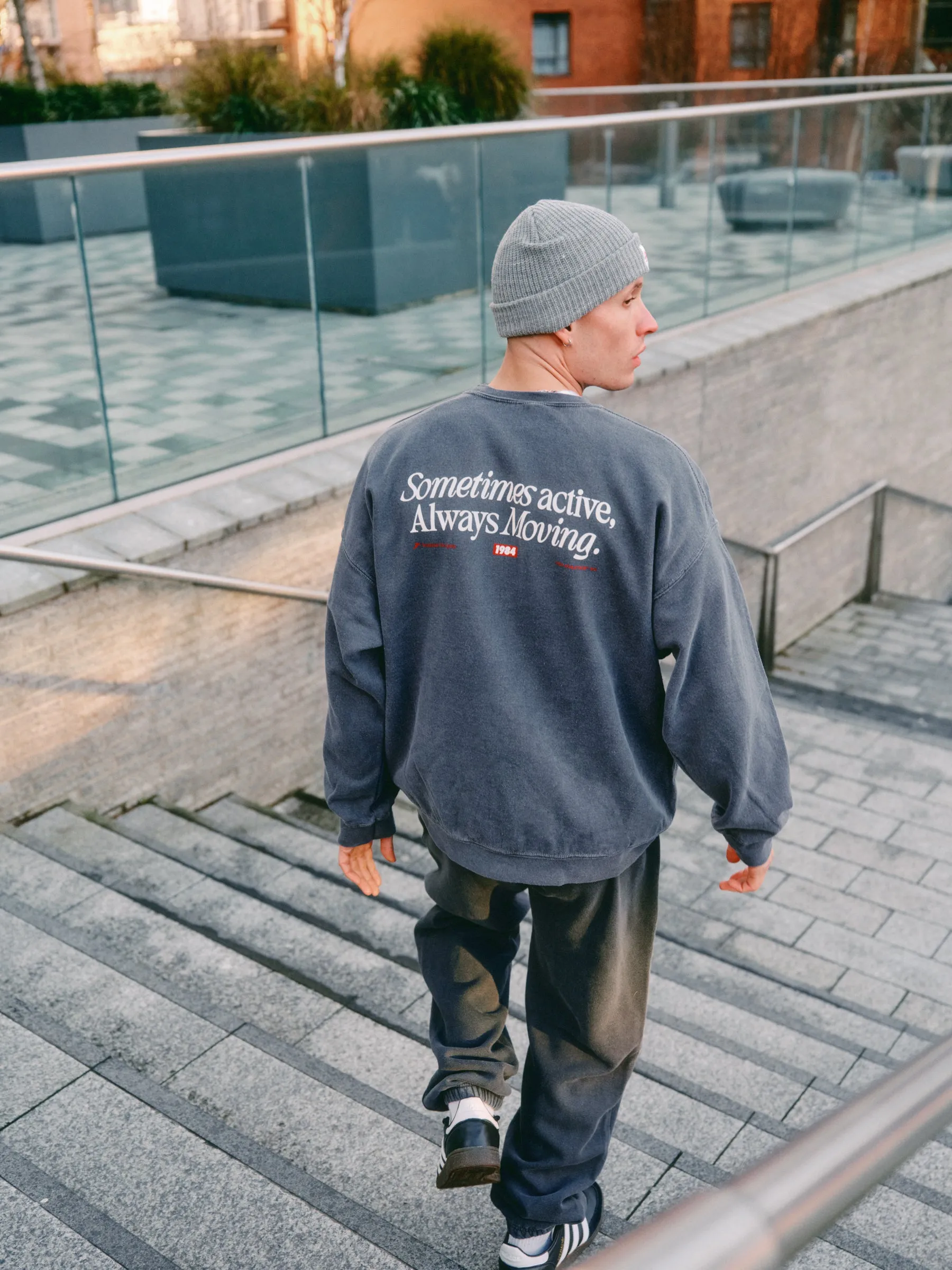 Vice 84 'Always Moving' Vintage Washed Sweater - Black Casual Cozy Layered Knitwear