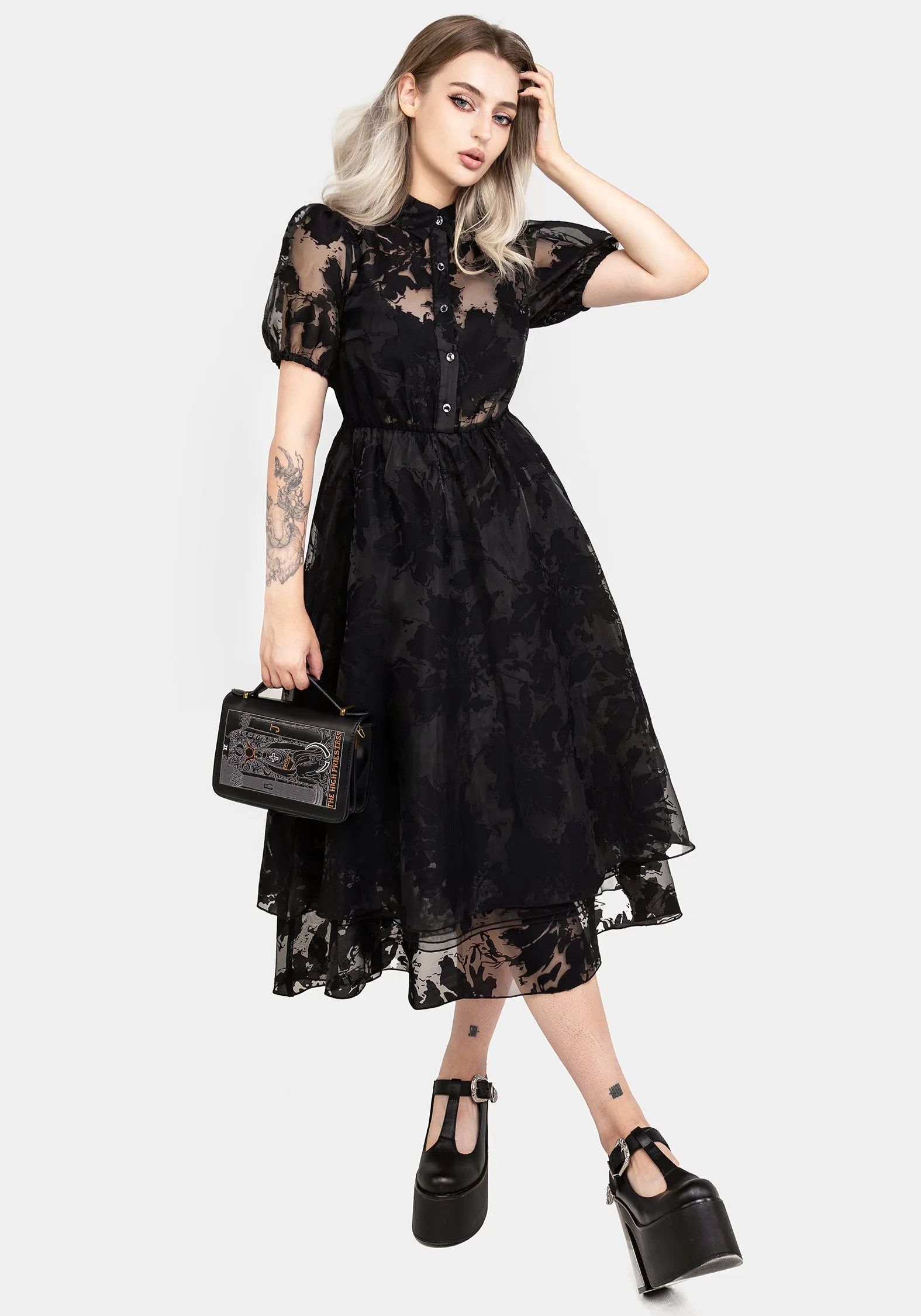 Spectre Layered Midi Shirt Dress Evening Glow Breezy Style