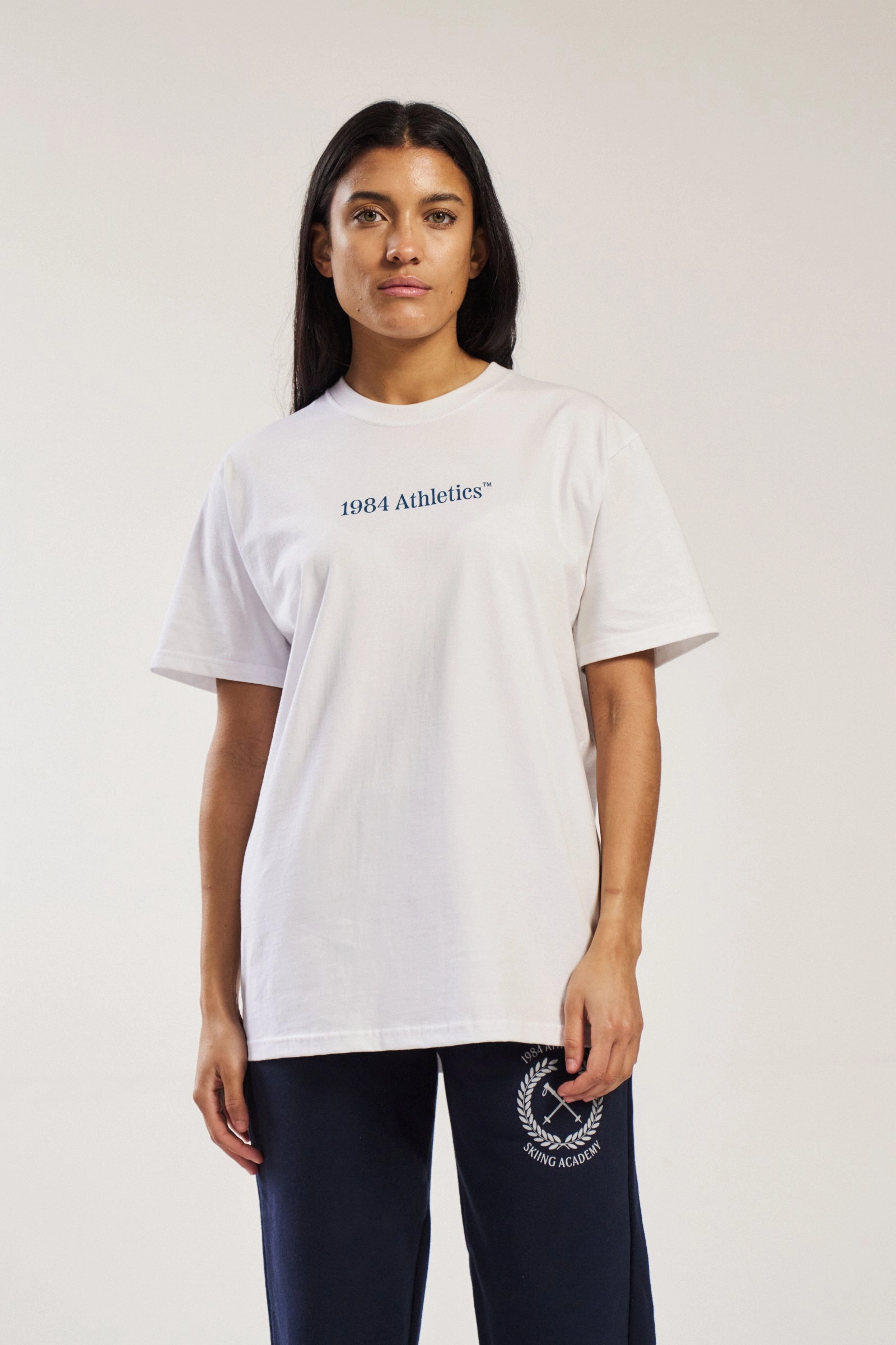 Vice 84 'Sporting Goods' Tee - White Round neck simplicity Airflow Ventilation Design