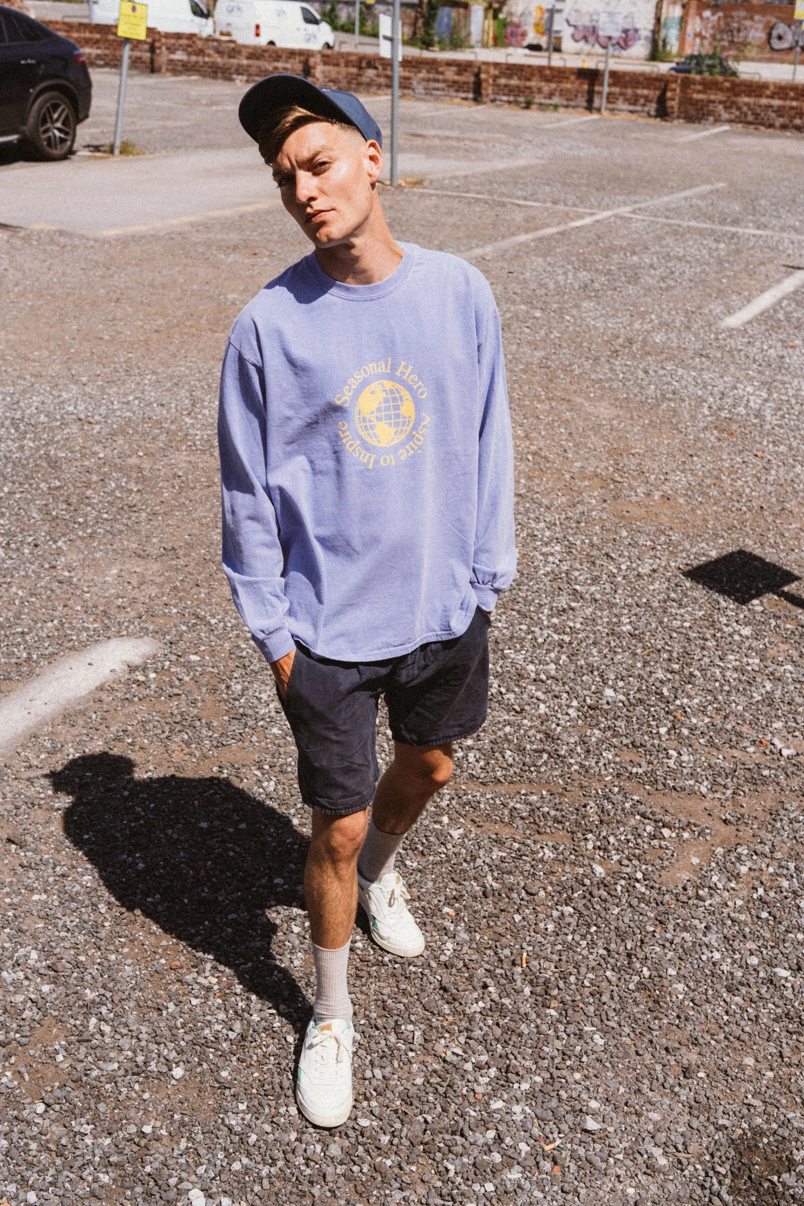 Seasonal Hero 'Aspire' Vintage Washed Longsleeve Tee - Orchid Thermal Regulating Layer NonIrritating Fabric