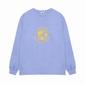 Weekend Wardrobe Seasonal Hero 'Aspire' Vintage Washed Longsleeve Tee - Orchid