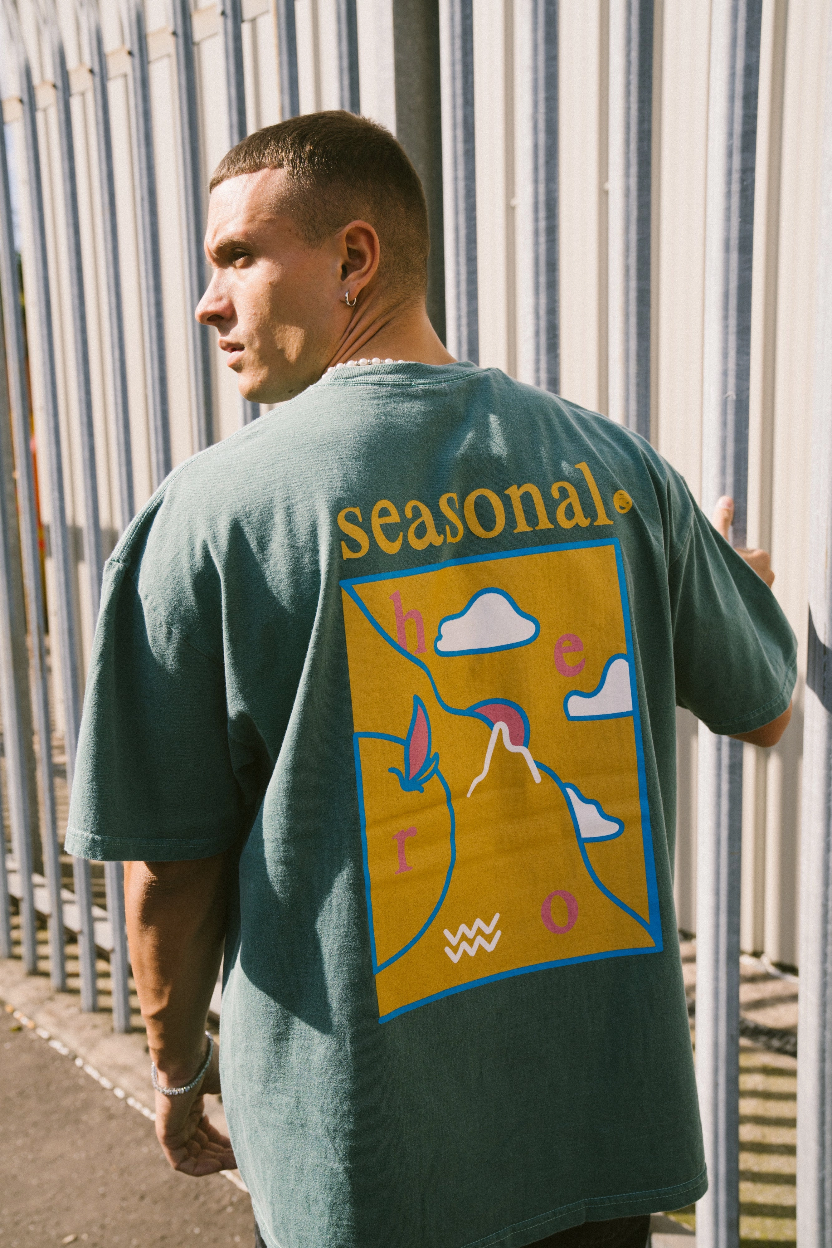 Seasonal Hero 'Atlas' Vintage Washed Tee - Forest Sports Outfit Perfect Comfort