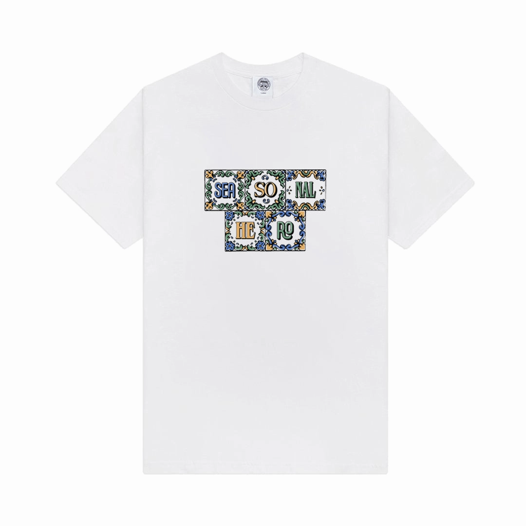 Seasonal Hero 'Mosaic' Tee - White Formal Style