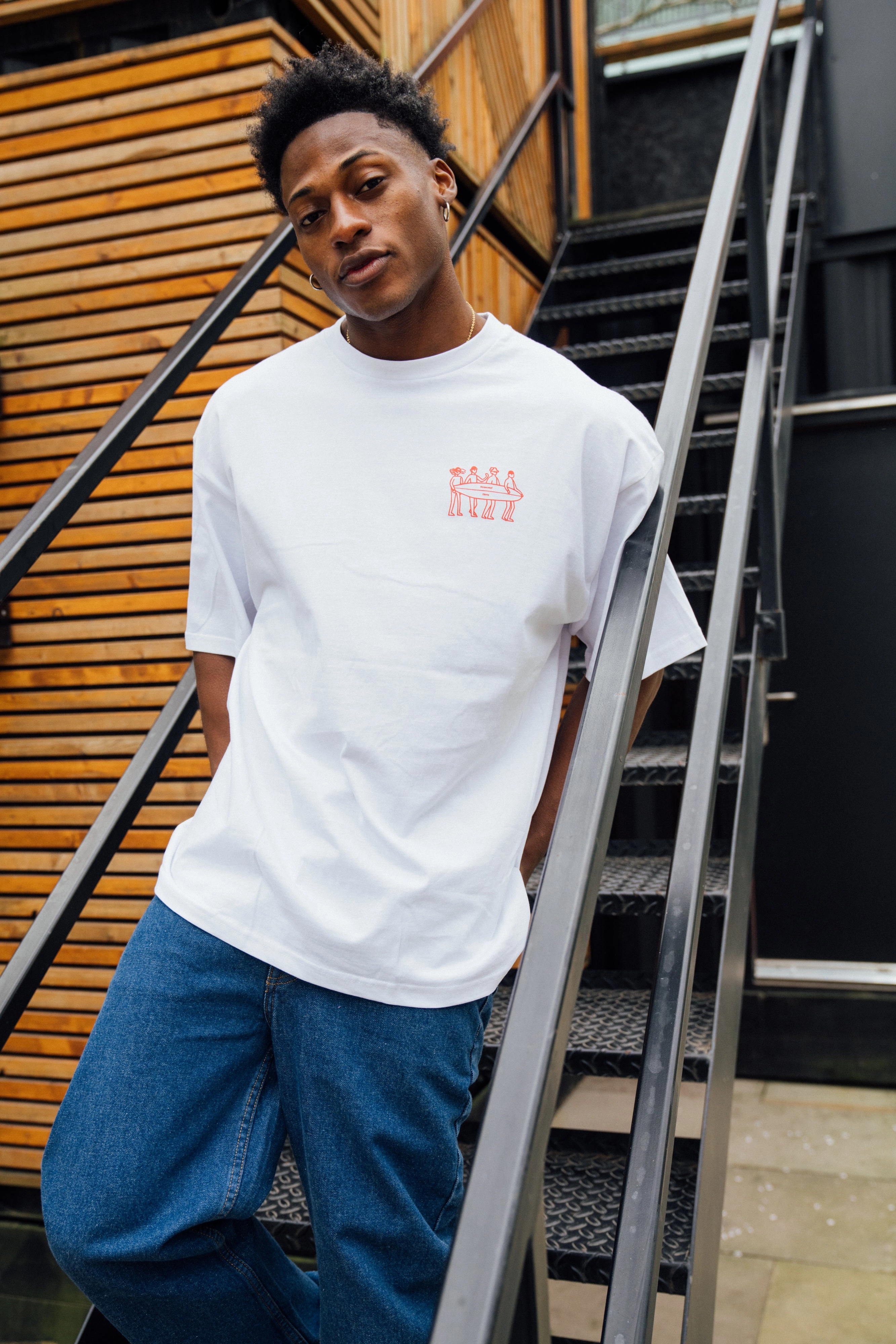 Trendy Tops Seasonal Hero 'Ride The Waves' Tee - White