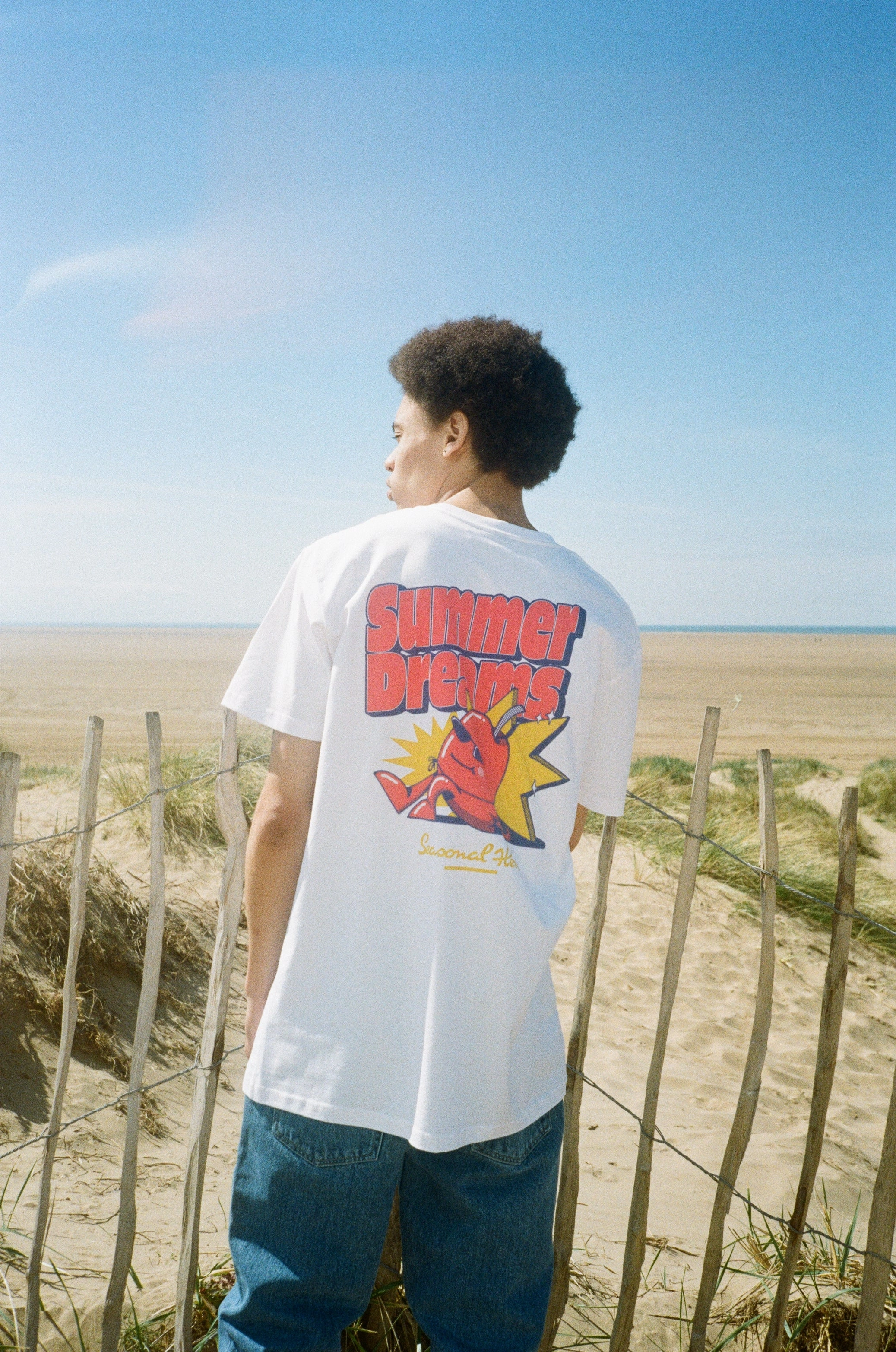 Seasonal Hero 'Summer Dreams' Tee - White color blocking