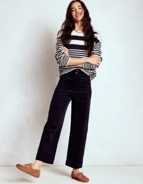 All Around Fit Primrose Cord Trousers-Navy
