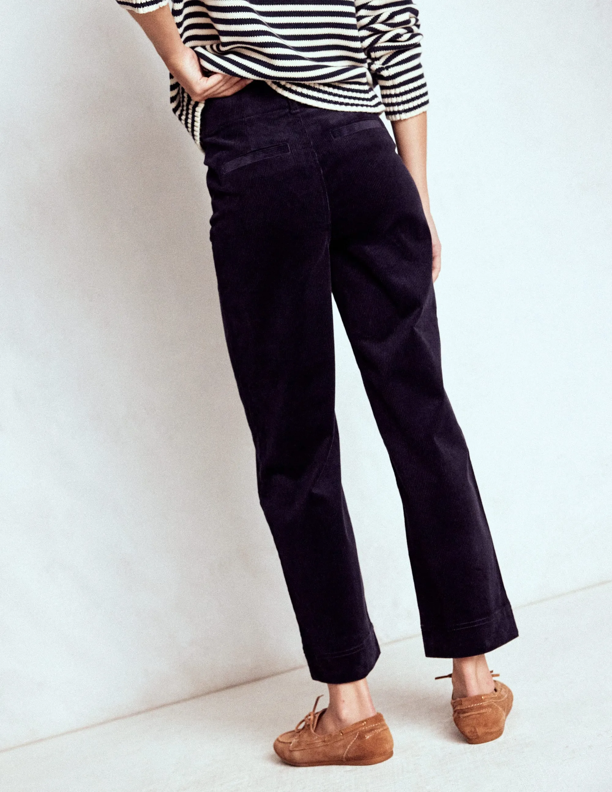 Performance Design Fit Casual Appeal Primrose Cord Trousers-Navy