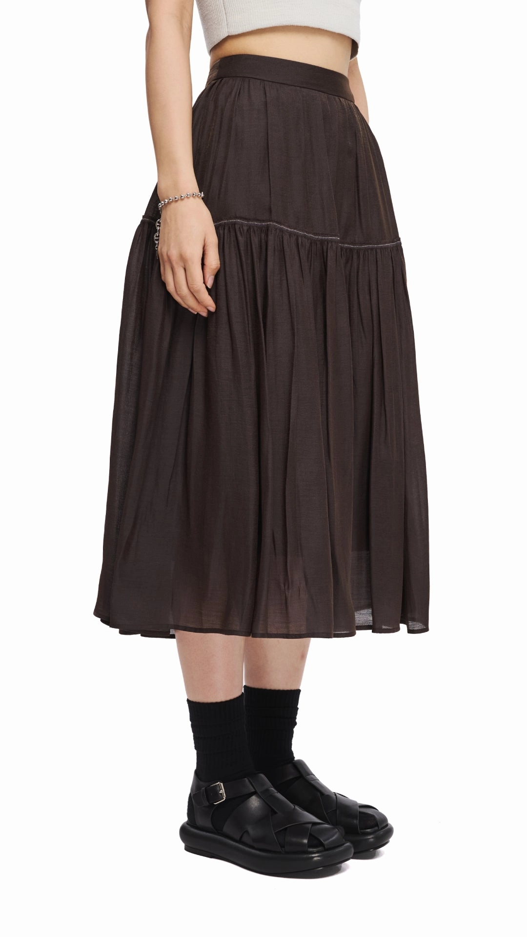 Refined Finish See-Through Gypsy Skirt