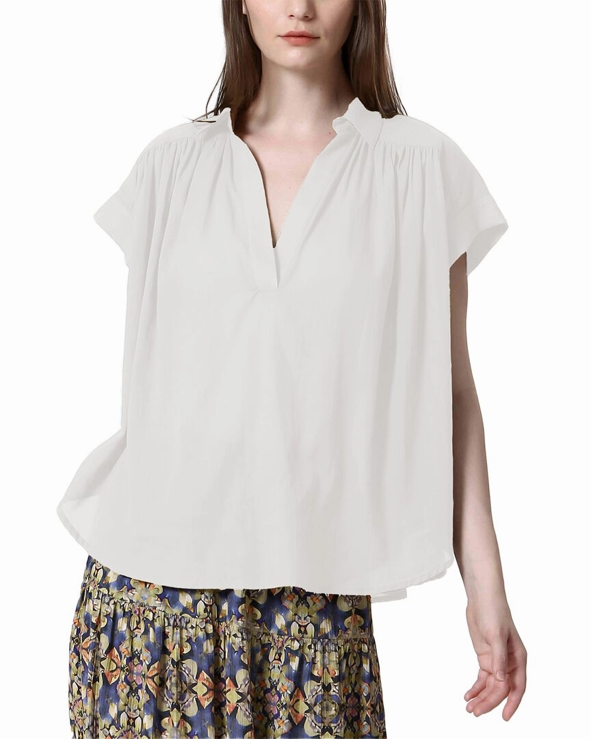 Stylish Design See U Soon Placket Drapey Top