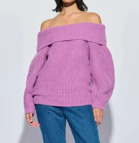 Moisture Wicking Knit Serena Sweater In Lipstick