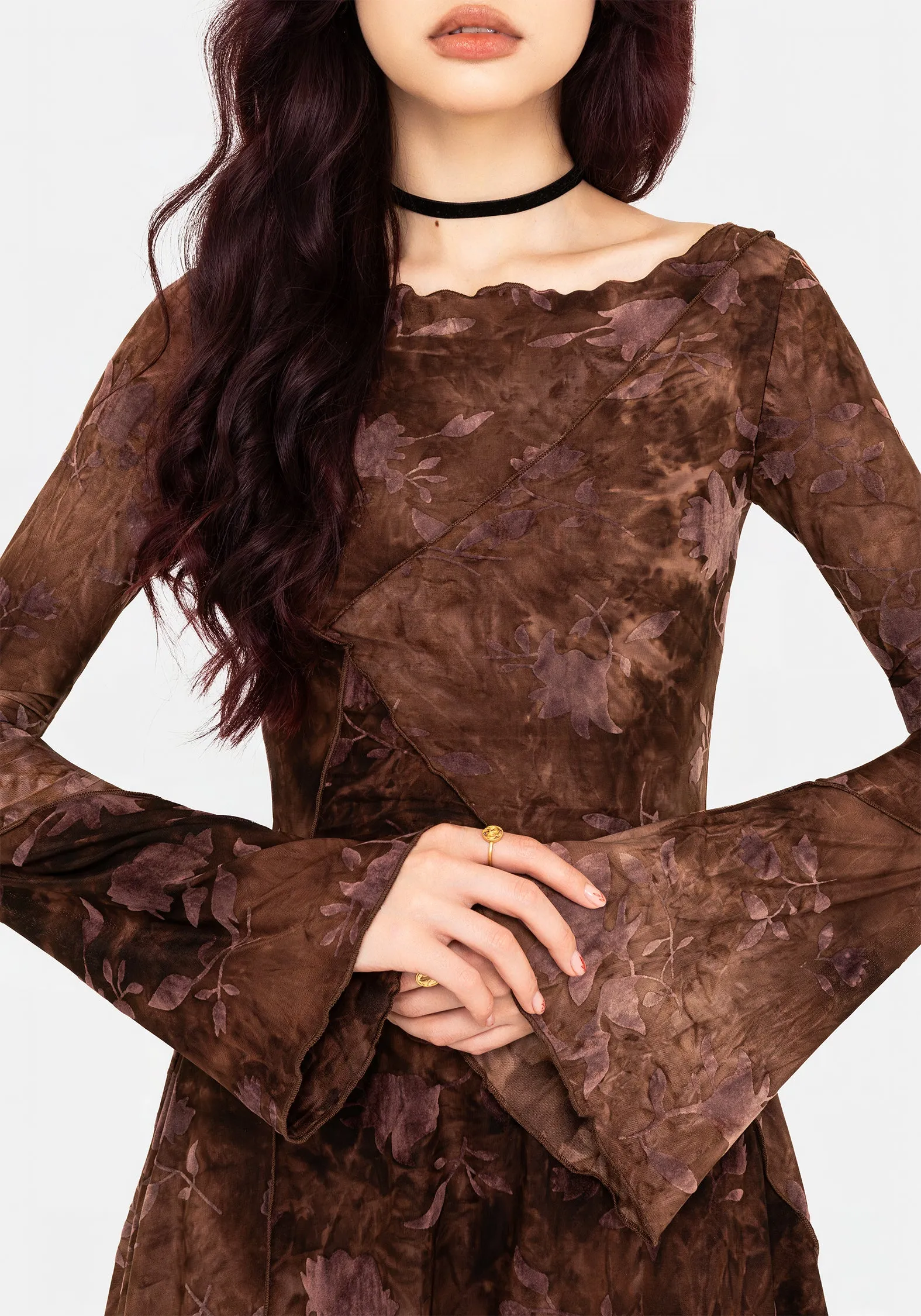 Serenade Long Sleeve Floral Mini Dress Timeless Energy