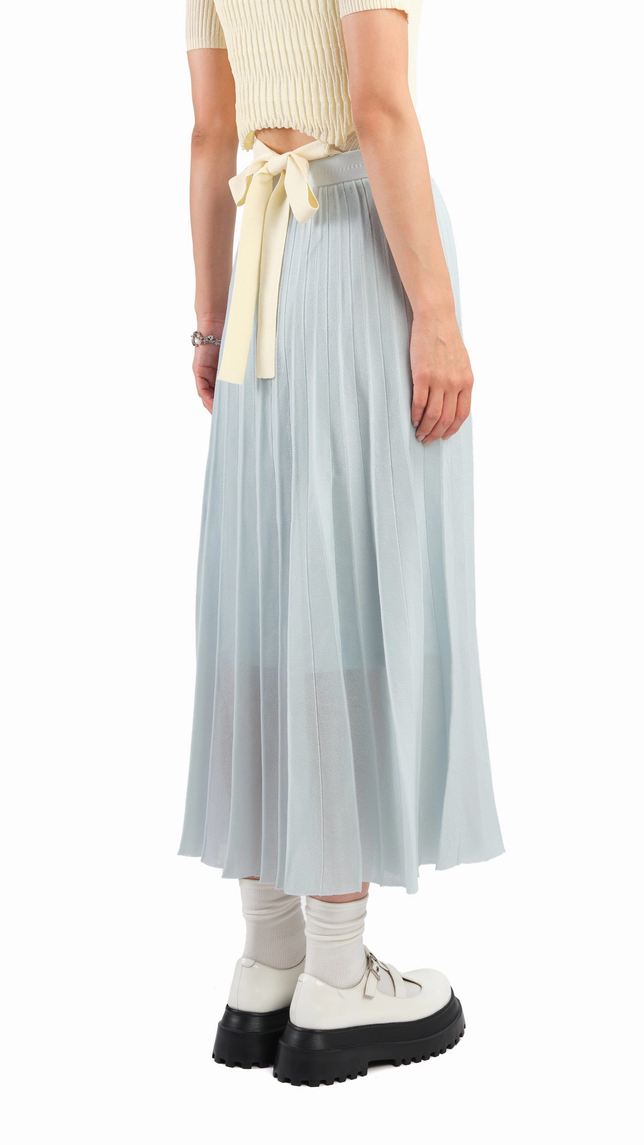 Sheer Knit Skirt Everyday Favorite Bold Details