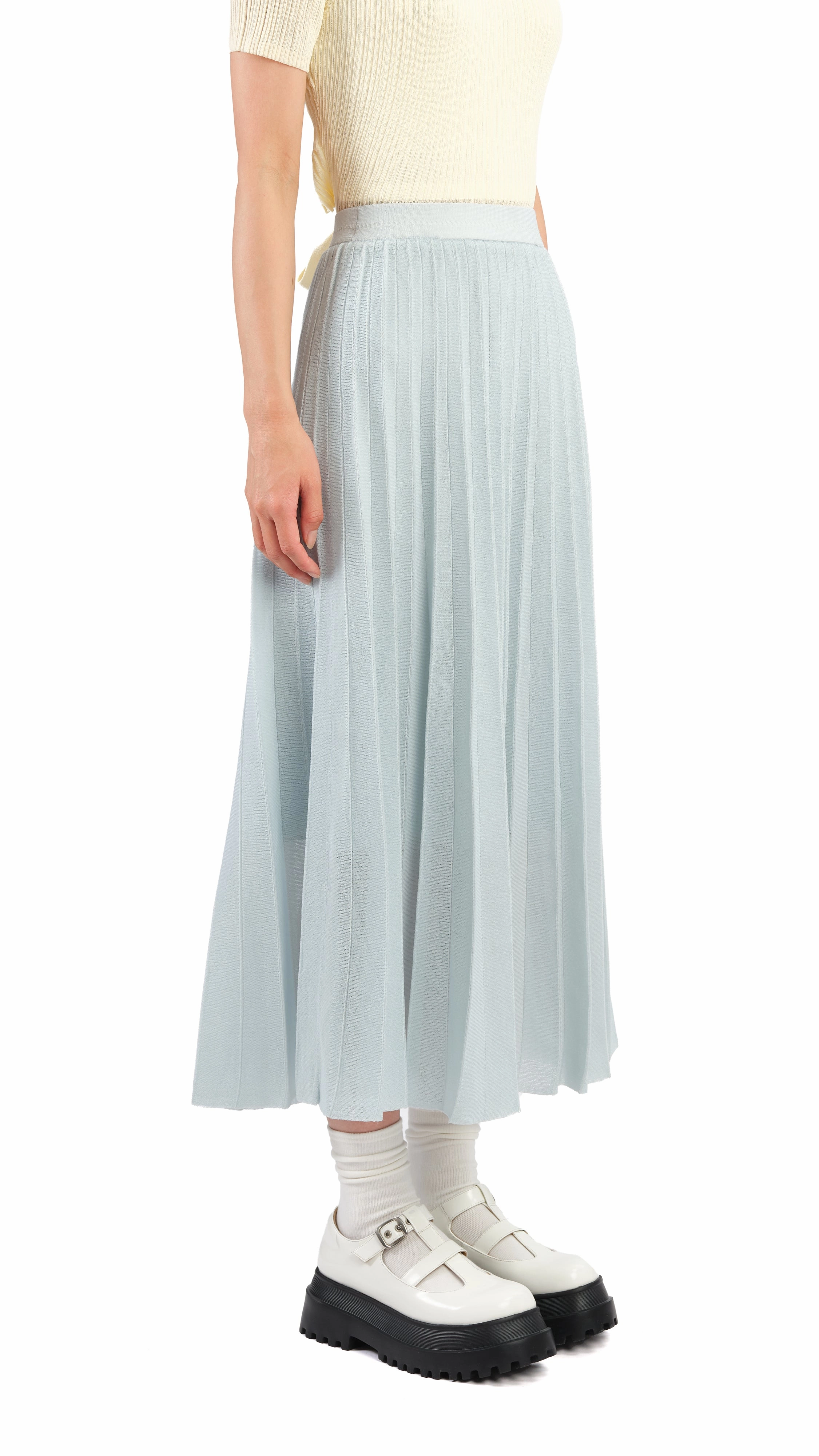 Style Layering Sheer Knit Skirt