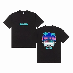 Shindigger X UN:IK 'Manny Vice' Tee - Black Modern Twist contrast