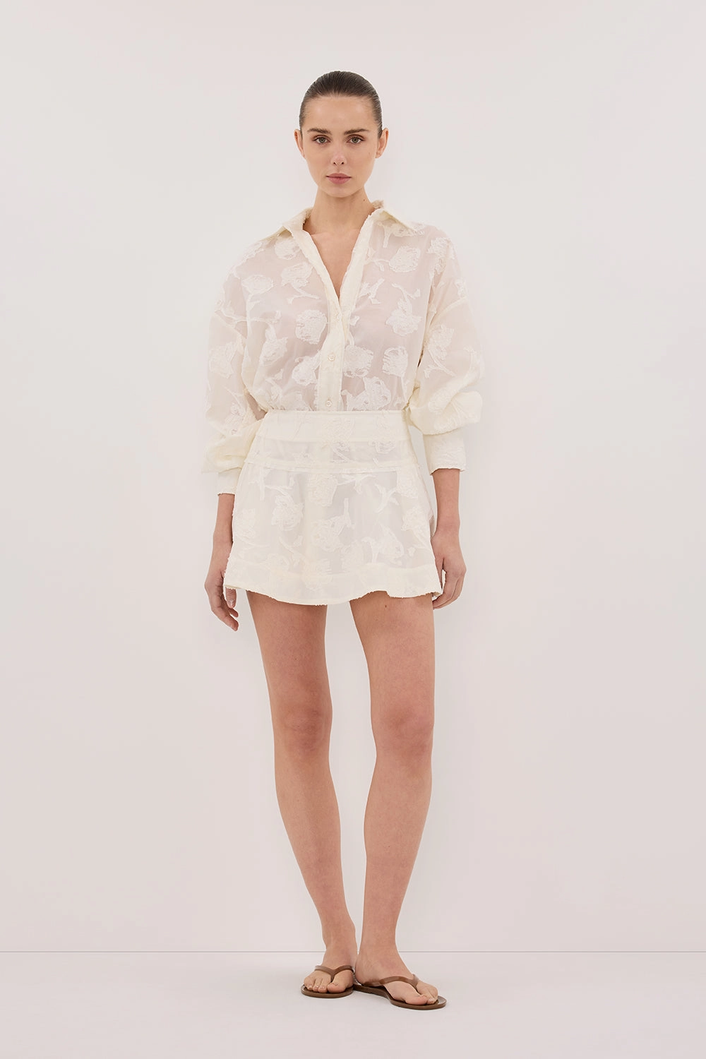 Classic Mood AZALEA OFF WHITE MINI SKIRT - PRE ORDER