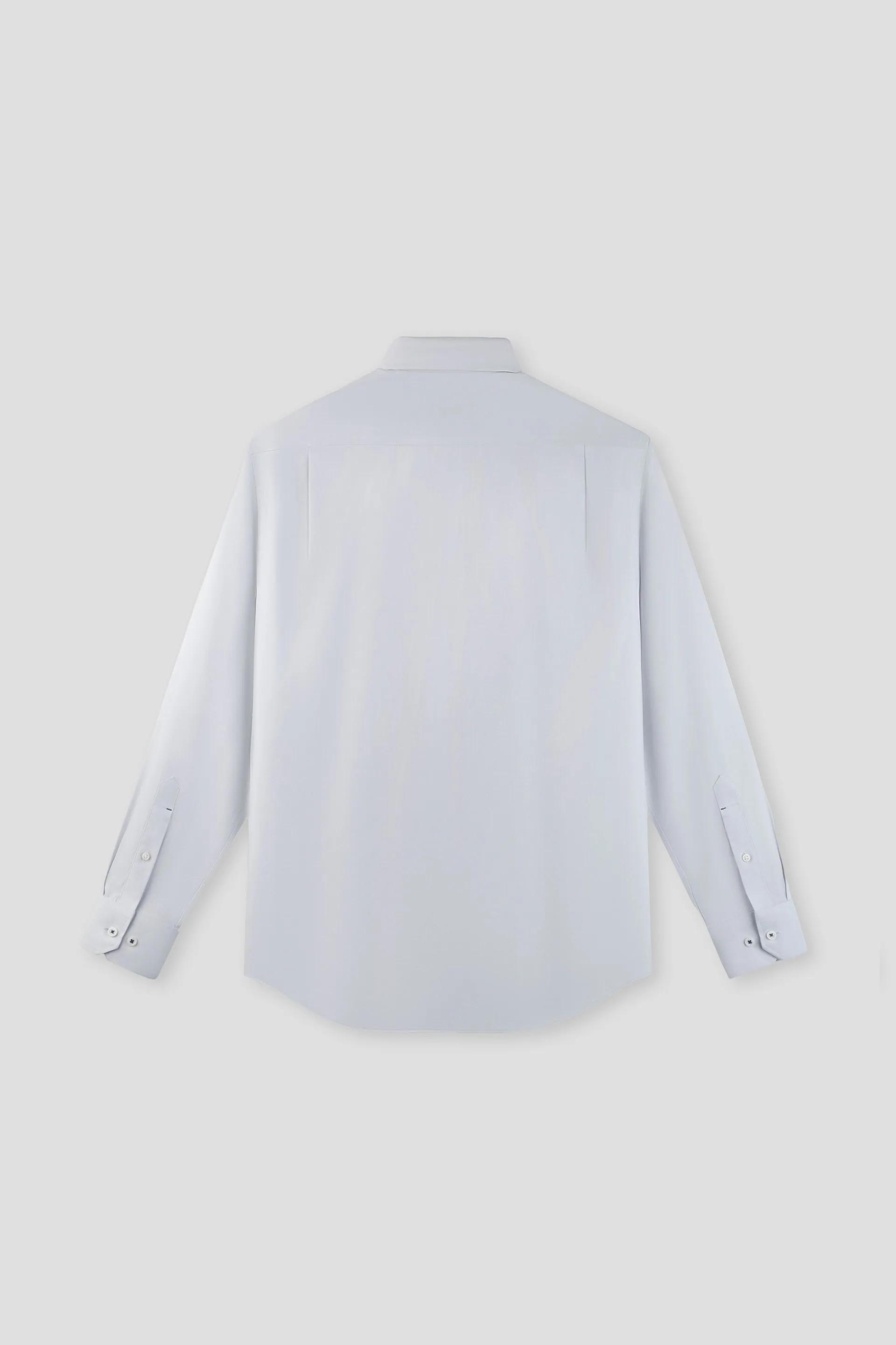 Breathable Lining Wrinkle Resistant Finish Wrinkle-Free Classic Herringbone Dress Shirt | Light Grey 31880N