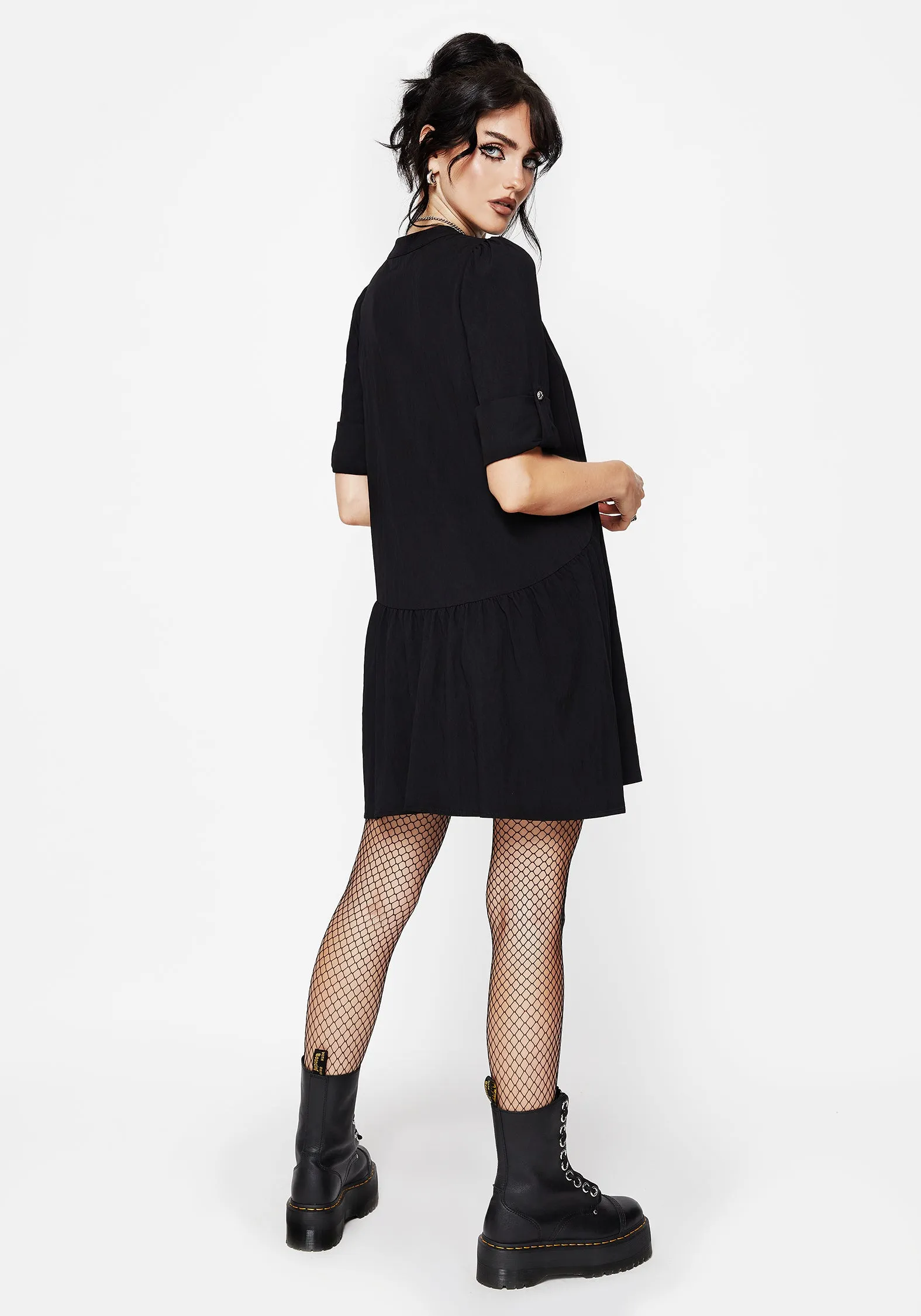 Arden Button Down Mini Smock Dress Rooftop-Event