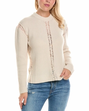 Drop Shoulder Versatile Layer SIMKHAI Ruba Wool & Cashmere-Blend Sweater