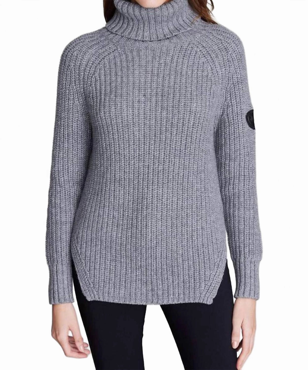 Chilly Day Style Simone Sweater In Heather Speckle Black