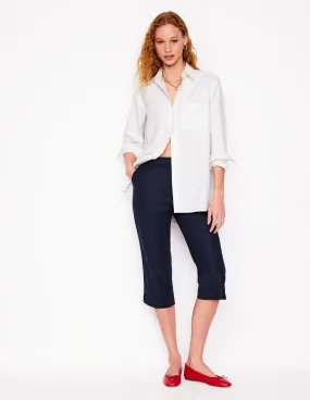 Capri Trousers-Navy SecureZipperClosures