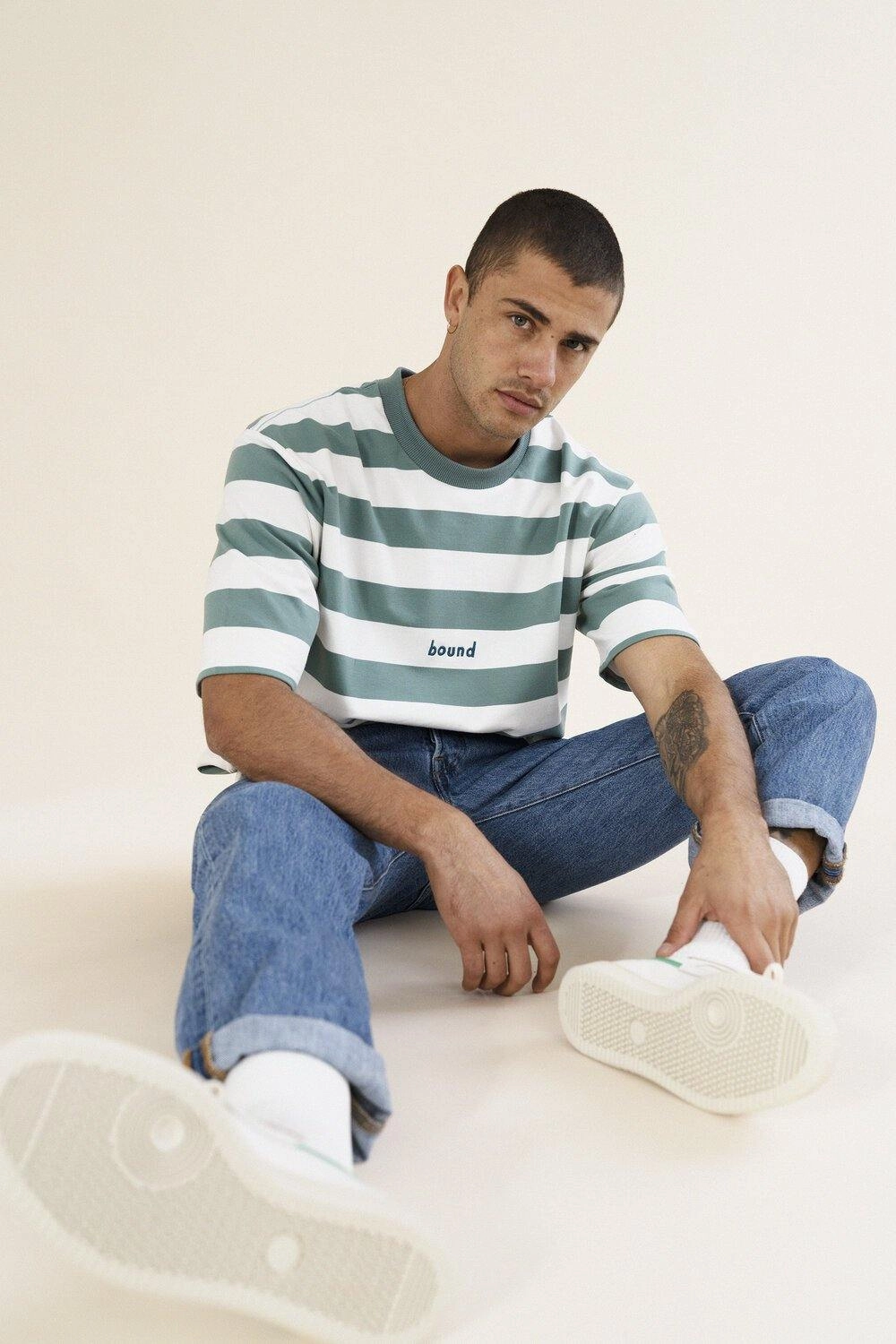 bound 'MENTHE' STRIPE TEE Seasonal Comfort Style