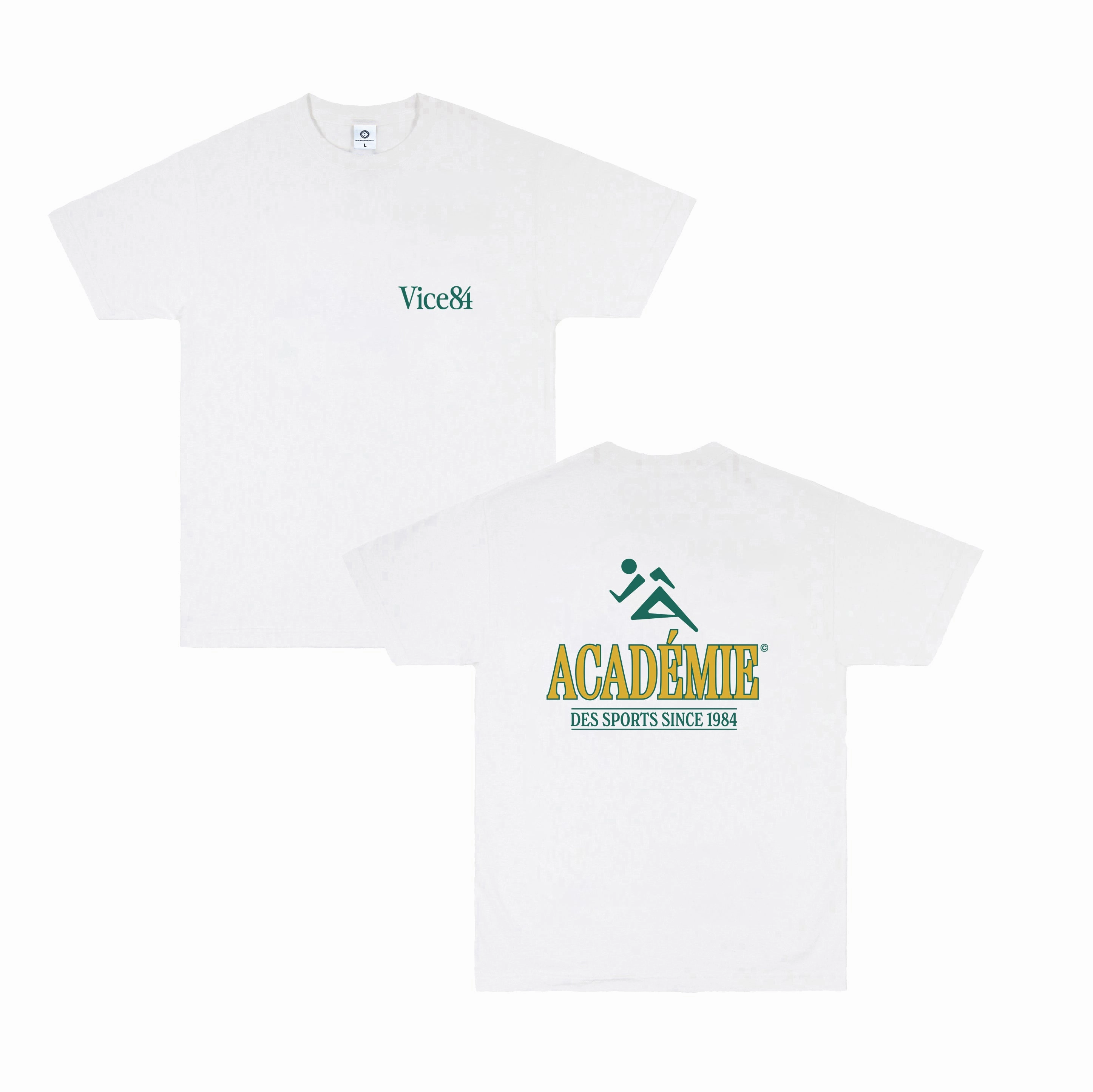 Casual Day Wear Abstract mystery Vice 84 *10 Years Of* 'Runner' Tee - White