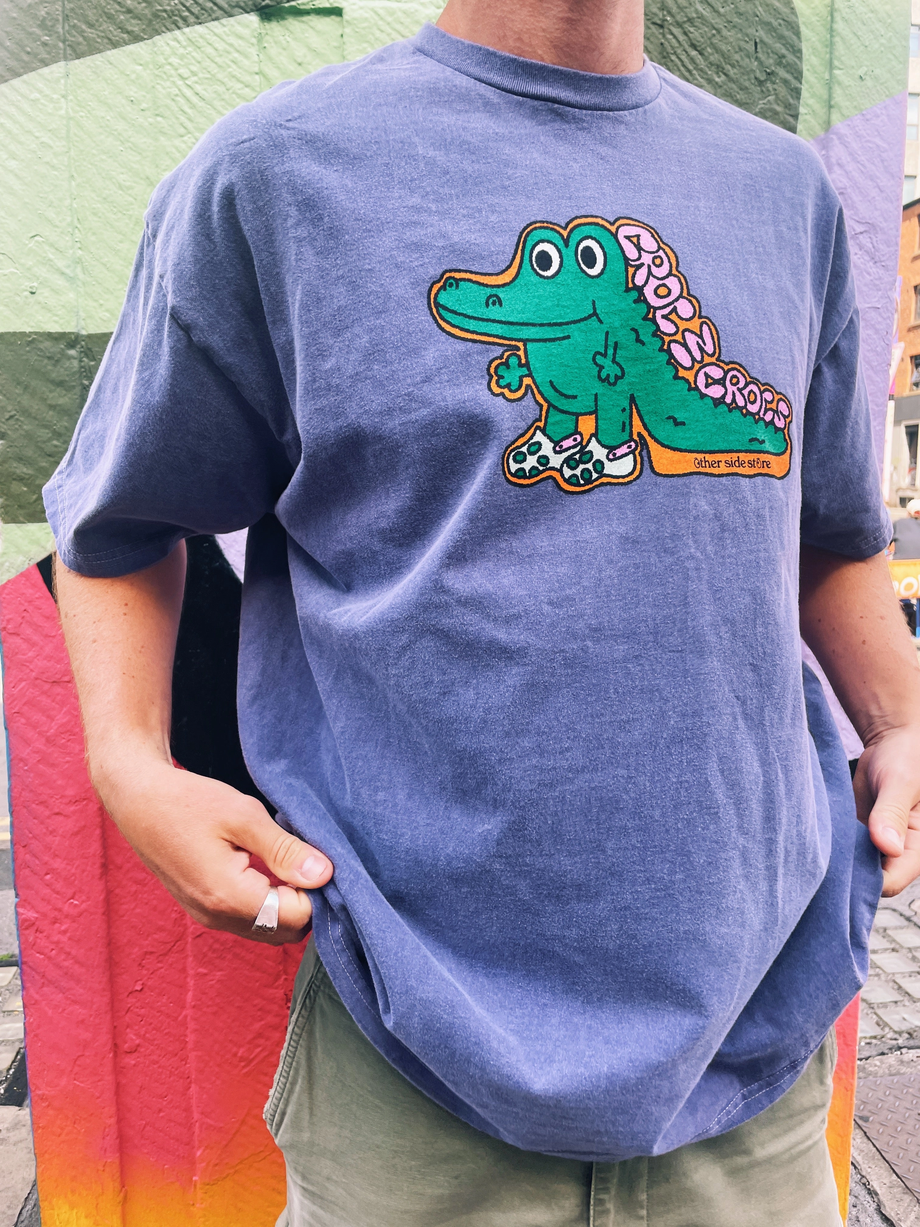 Other Side Store 'Croc In Crocs' Tee & Cap Bundle fade resistant color Comfortable and Chic