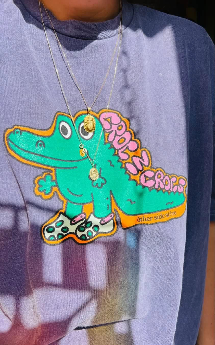 Other Side Store 'Croc In Crocs' Tee & Cap Bundle Simple Fit