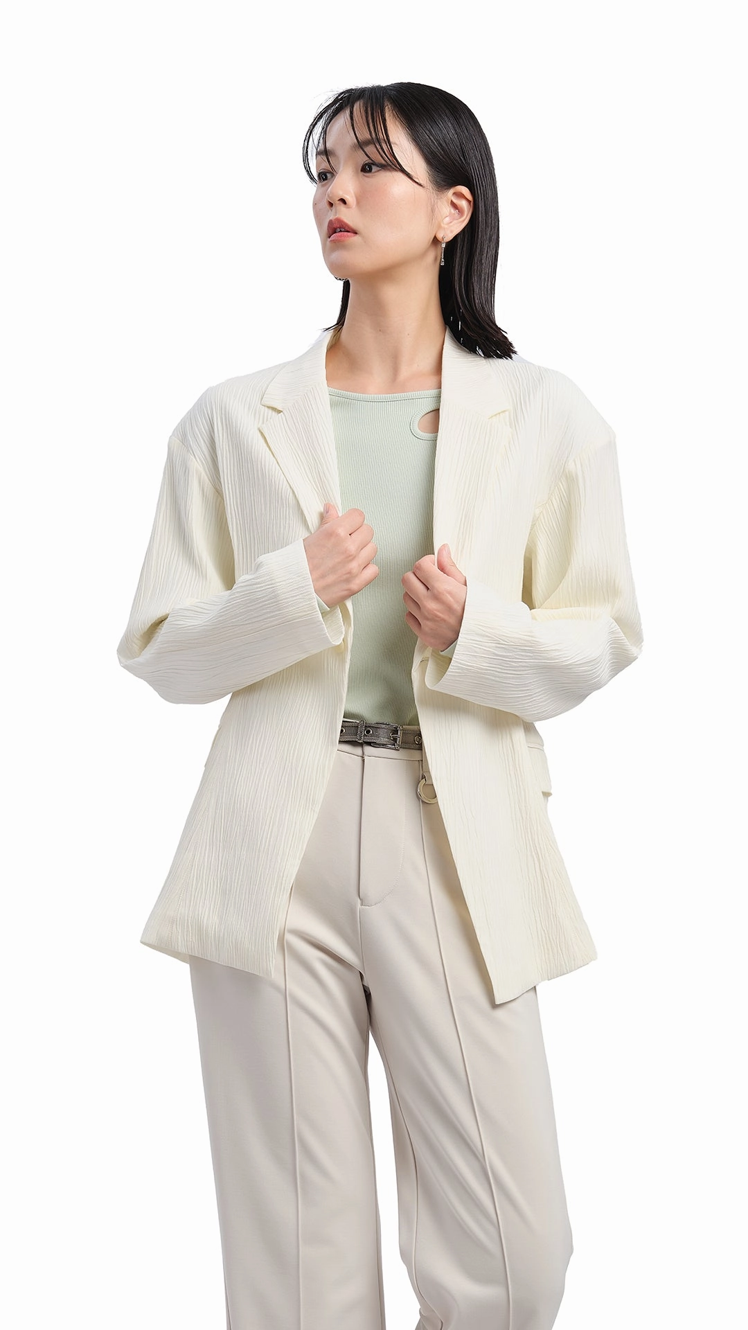 Single Breasted Slim Cut Blazer Loose Fit