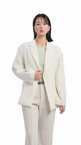 Single Breasted Slim Cut Blazer BreathableLining