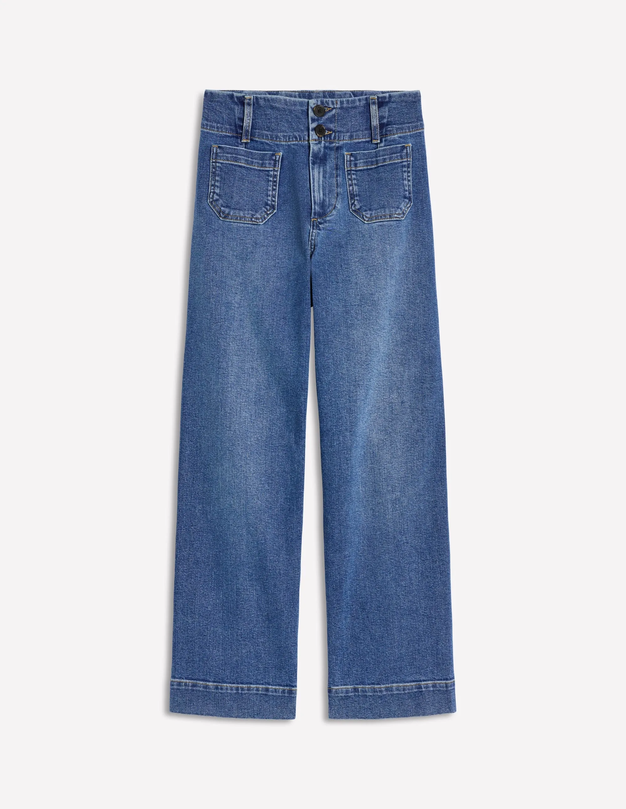 Primrose Patch Pocket Jeans-Light Vintage Slim Fit Design