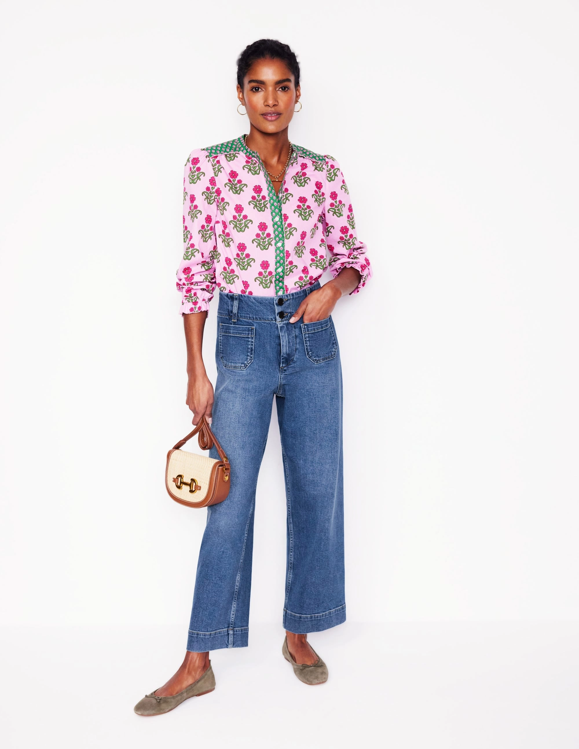 Urban Wear Primrose Patch Pocket Jeans-Light Vintage