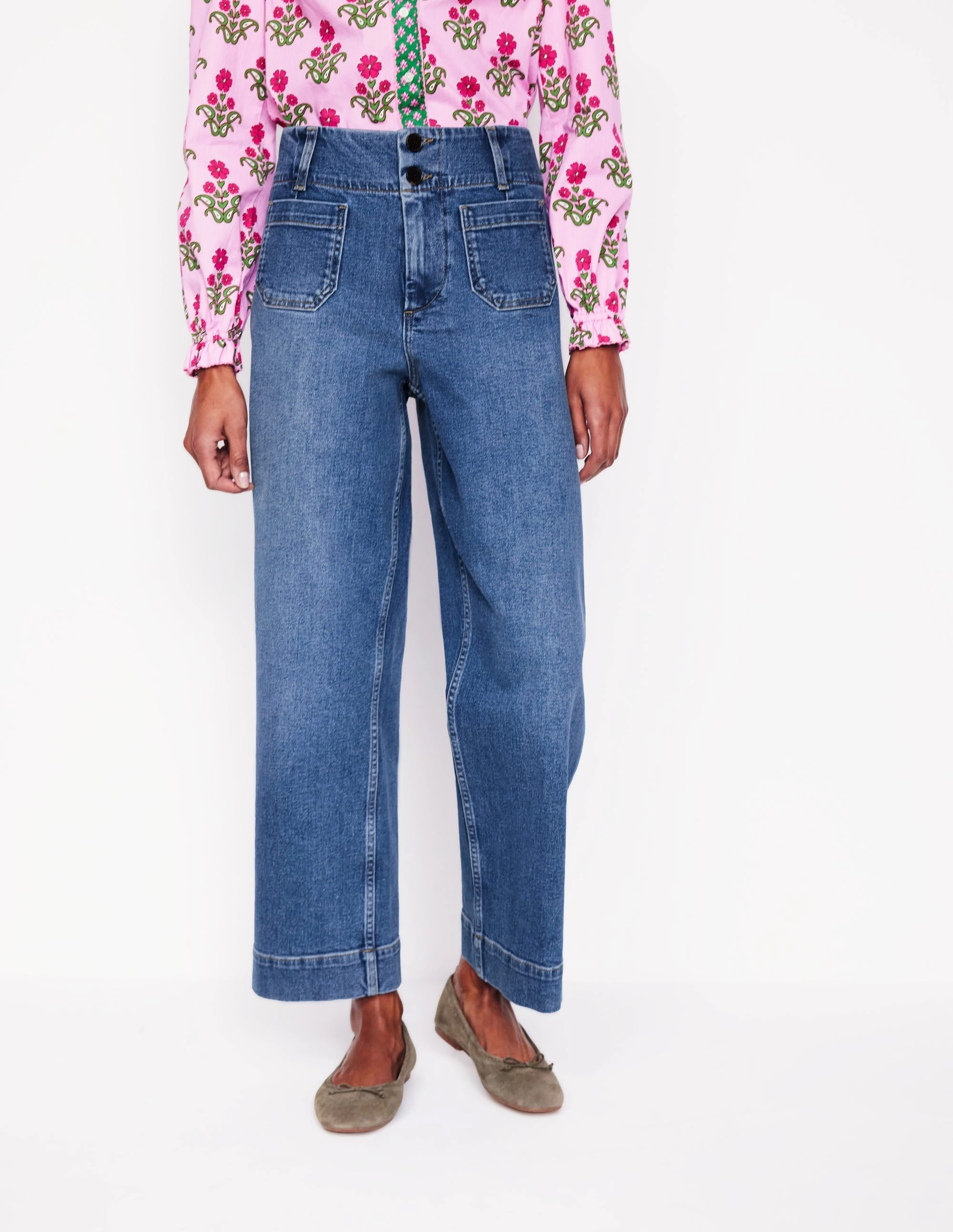 Primrose Patch Pocket Jeans-Light Vintage Light Coverage