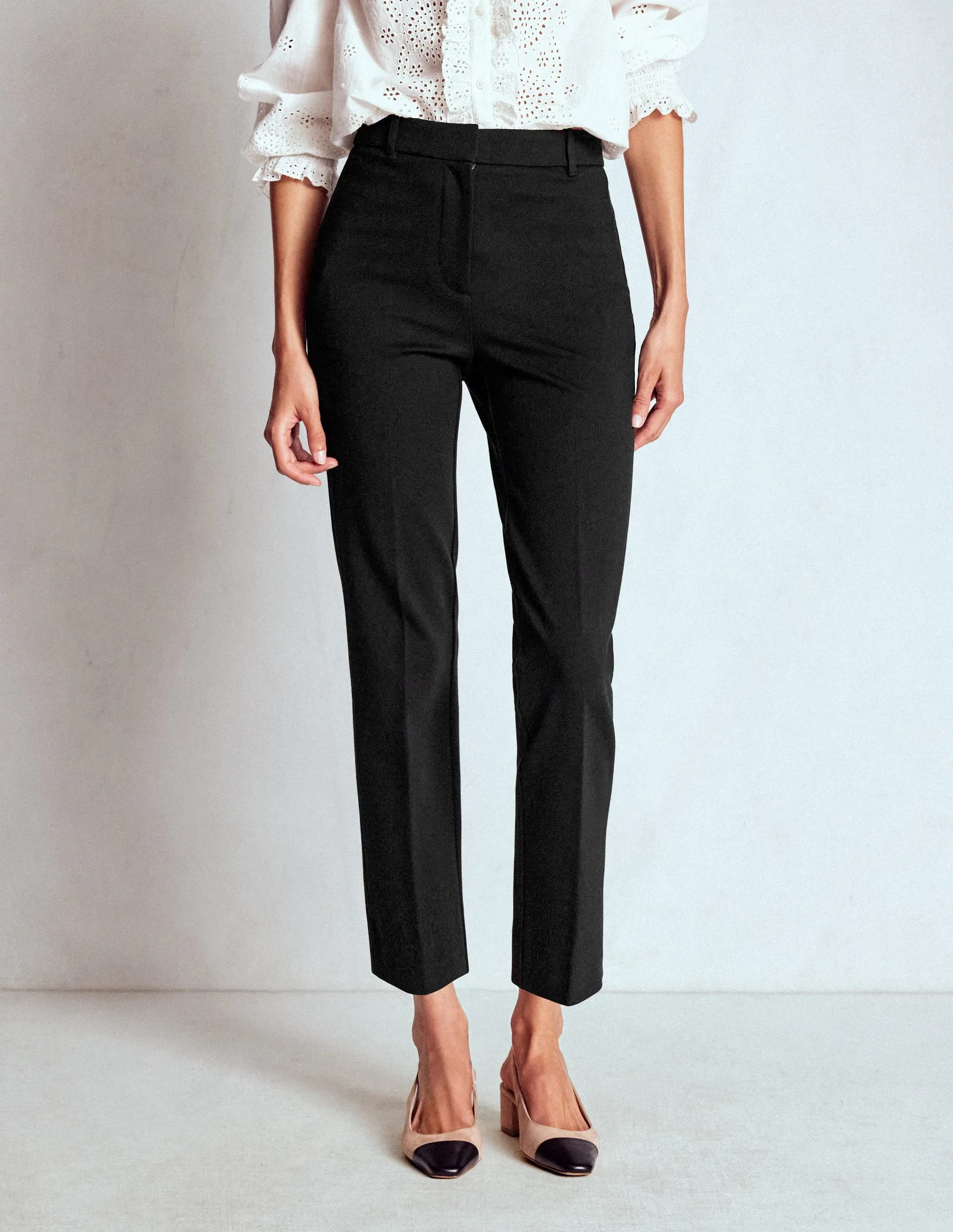 Highgate Ponte Trousers-Black Water Resistant Water Resistant Finish