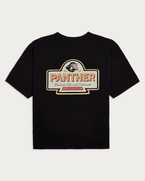Panther Oils Boxy T-Shirt - Washed Black Long sleeved warmth